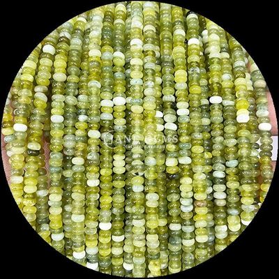 Pedras de pérola de gemas de tamanho personalizado Rondelle Abaco Forma Pedra preciosa Crazy Agate Aquamarinos Filamentos de pérolas soltas para fabricação de jóias