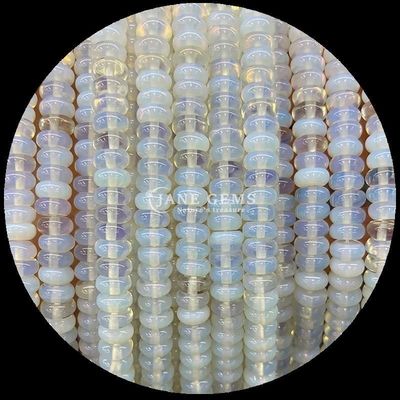 Perlas de gemas de tamanho personalizado Rondelle Abaco Forma Pedra preciosa Opalita Silk dourado