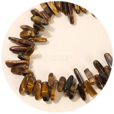 Pedra natural de pedra preciosa Dentes irregulares Forma de pedra solar Chips de olho de tigre Cascalho Fios de contas soltas para fabricação de jóias DIY
