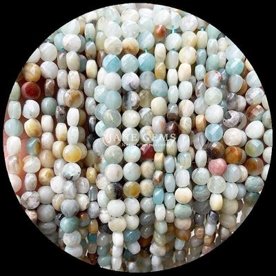 Grânulos de forma plana de facetas de cristal de pedra preciosa de forma redonda grânulos soltos para fabricação de jóias DIY