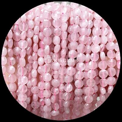 Formato plano contas facetadas cristal pedra preciosa forma redonda ametista rosa quartzo fios de contas soltas para fazer jóias DIY