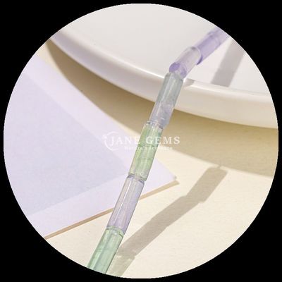 Perlas de fluorito irregulares Cristal de pedra preciosa Tubos redondos Forma de gota de água Forma de filamentos de contas soltas para fabricação de jóias DIY