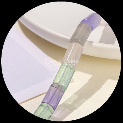 Perlas de fluorito irregulares Cristal de pedra preciosa Tubos redondos Forma de gota de água Forma de filamentos de contas soltas para fabricação de jóias DIY