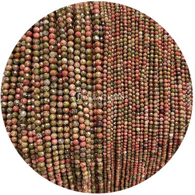 Pedras preciosas Cristal natural de facetas redondas Pequenas fibras soltas de contas para pulseiras
