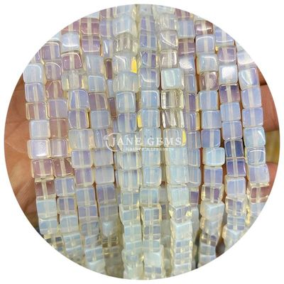 Atacado Cristal Natural Pedras preciosas Quadrado forma de contas Cubo Loose Pedra de contas Acessórios Cubo de contas espaçadores para jóias