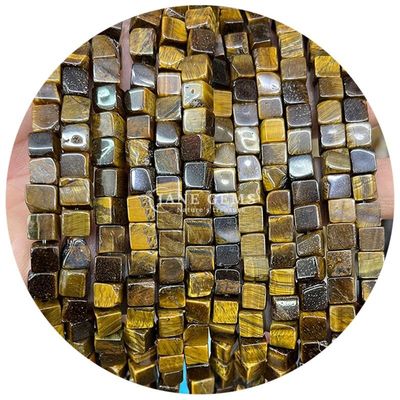 Atacado Cristal Natural Pedras preciosas Quadrado forma de contas Cubo Loose Pedra de contas Acessórios Cubo de contas espaçadores para jóias