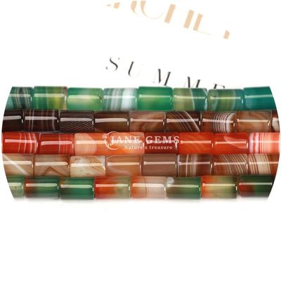 Atacado Cristal Natural Pedras preciosas cilindro forma de contas cilíndrico Agate cilíndrico límpido de contas acessórios para joalharia DIY