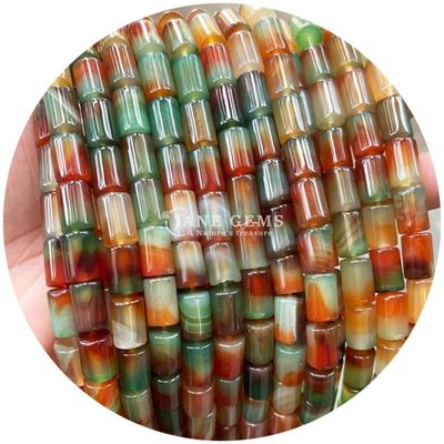 Atacado Cristal Natural Pedras preciosas cilindro forma de contas cilíndrico Agate cilíndrico límpido de contas acessórios para joalharia DIY