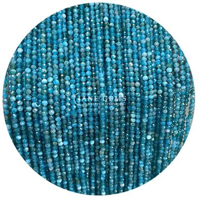 Pedras preciosas de cristal natural de facetas redondas de forma pequena Amazonasite Apatite Fios de contas soltos para pulseiras