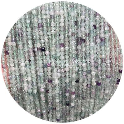 Pedras preciosas de cristal natural de facetas redondas de forma pequena Amazonasite Apatite Fios de contas soltos para pulseiras