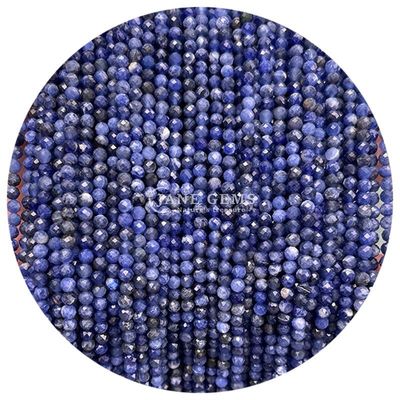 Pedras preciosas de cristal natural de facetas redondas de forma pequena Amazonasite Apatite Fios de contas soltos para pulseiras