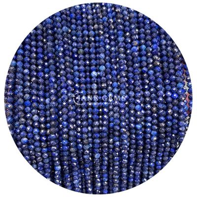 Pedras preciosas de cristal natural de facetas redondas de forma pequena Lapis Lazuli Ametista Fios de contas soltas para pulseiras
