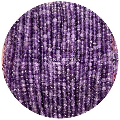 Pedras preciosas de cristal natural de facetas redondas de forma pequena Lapis Lazuli Ametista Fios de contas soltas para pulseiras
