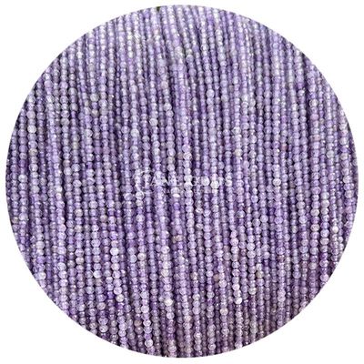 Pedras preciosas de cristal natural de facetas redondas de forma pequena Lapis Lazuli Ametista Fios de contas soltas para pulseiras