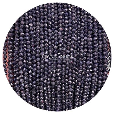 Pedras preciosas de cristal natural de facetas redondas de forma pequena pedra de areia azul labradorita fios de contas soltos para pulseiras