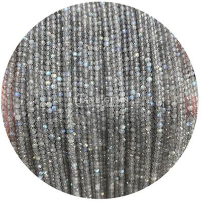 Pedras preciosas de cristal natural de facetas redondas de forma pequena pedra de areia azul labradorita fios de contas soltos para pulseiras