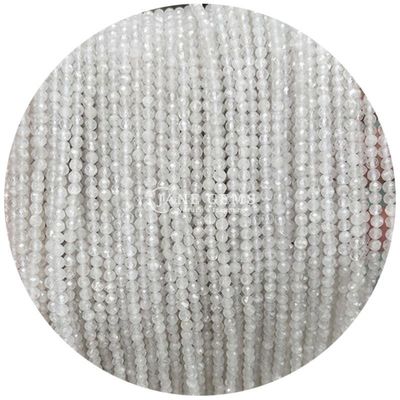 Pedras preciosas de cristal natural de facetas redondas forma pequena jade branco Howlite fios de contas soltas para pulseiras