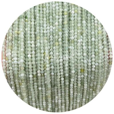 Pedras preciosas de cristal natural de facetas redondas forma pequena jade branco Howlite fios de contas soltas para pulseiras