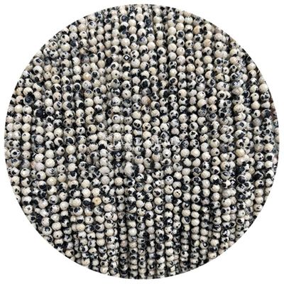 Pedras preciosas de cristal natural de facetas redondas de forma pequena Dalmácia Jaspe Rubí Zoisite Fios soltos de contas para pulseiras