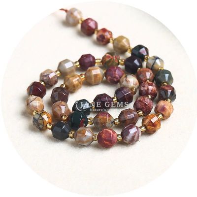 Atacado Cristal Natural Pedras preciosas Oliveira forma de contas Facetado Pedra solta contas Acessórios Rombus Bead Spacer