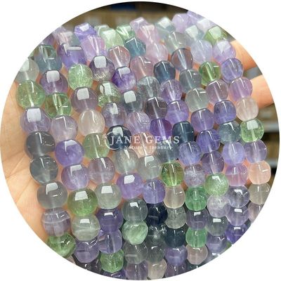 Atacado Cristal Natural Pedras preciosas Oliveira forma de contas Facetado Pedra solta contas Acessórios Rombus Bead Spacer
