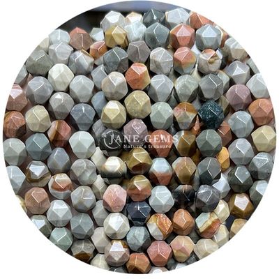 Grátis Cristal Natural Pedras preciosas Faceted Beads Faceted Loose Stone Bead Acessórios Rhombus Bead Spacer para jóias