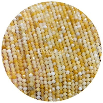 Pedras preciosas de cristal natural de facetas redondas de forma pequena Topaz vermelho Aventurina Fios de contas soltas para pulseiras