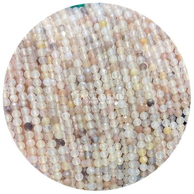 Pedras preciosas de cristal natural de facetas redondas de forma pequena Topaz vermelho Aventurina Fios de contas soltas para pulseiras