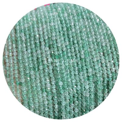Pedras preciosas Cristal natural de facetas redondas Forma pequena Morganite preto Rutilizado Quartz Filamentos de contas soltas para pulseiras