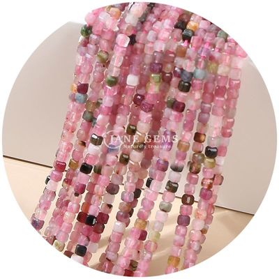 Grátis Pedra Loose Beads Natural Real Crystal Gemstone Loose Beads Quadrado Cubo Loose Beads para a Fabricação de Pulseiras
