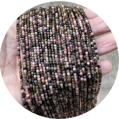 Atacado Cristal Natural Pedra preciosa Gráficos Quadrados Cubo Gráficos Ametista Turmalina Tiger Eye Bead para jóias