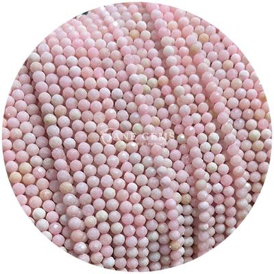 Quartz de morango rosa ópal gemas contas cristal natural facetas redondas forma pequena fio de contas soltas para pulseiras