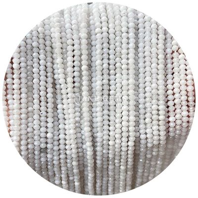 Branco Preto Calcedônio gemas contas cristal natural facetas Abaco forma pequenas filamentos de contas soltas para pulseiras