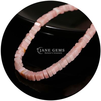 Atacado Jade Natural Loose Beads Real Branco Opal Loose Beads Square Slice Shape Loose Beads Spacers For DIY Jewelry
