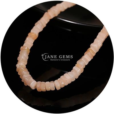 Atacado Jade Natural Loose Beads Real Branco Opal Loose Beads Square Slice Shape Loose Beads Spacers For DIY Jewelry