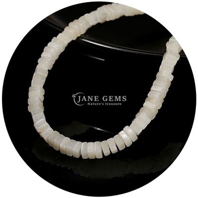 Atacado Jade Natural Loose Beads Real Branco Opal Loose Beads Square Slice Shape Loose Beads Spacers For DIY Jewelry