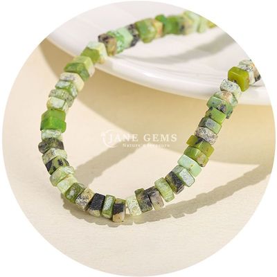 Atacado Jade Natural Loose Beads Real Branco Opal Loose Beads Square Slice Shape Loose Beads Spacers For DIY Jewelry