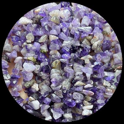 Quartzo claro Ametista gemas contas cristal natural forma irregular chip cascalho pedra solta fios de contas para pulseiras