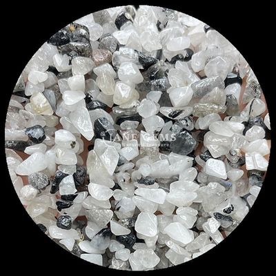 Citrino Negro Gemas Rutiladas Bolas Cristal Natural Forma Irregular Chips Cascalho Pedra Losa Filamentos de Bolas Para Pulseiras