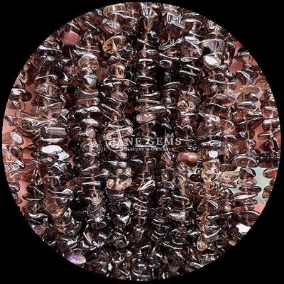 Citrino Negro Gemas Rutiladas Bolas Cristal Natural Forma Irregular Chips Cascalho Pedra Losa Filamentos de Bolas Para Pulseiras