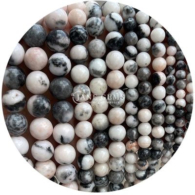 Gráfico de Pedra Natural Bolas Rondas 8mm Rosa Zebra Jaspe Bolas Rondas Turmalina Bolas Redondas Espaçadores Para Joias