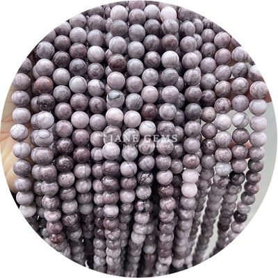 Gráfico de Pedra Natural Bolas Rondas 8mm Rosa Zebra Jaspe Bolas Rondas Turmalina Bolas Redondas Espaçadores Para Joias