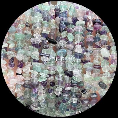 Aquamarinas Fluorita Gemas de contas Cristal Natural Forma Irregular Chips Cascalho Pedra Solta Fios de contas Para Pulseiras