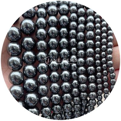 Atacado Pedra Preta Natural Bolas Rondas 8mm Hematite Bolas Rondas Lava Pedra Redonda Ágata Bolas Espaçadores para Joias M