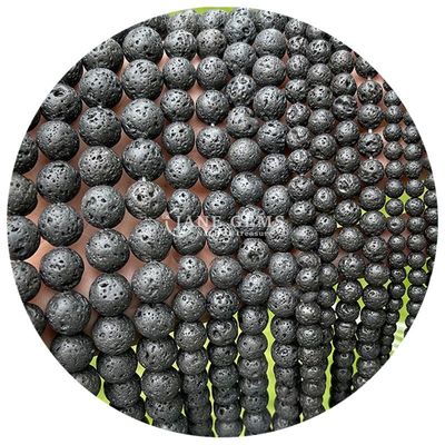 Atacado Pedra Preta Natural Bolas Rondas 8mm Hematite Bolas Rondas Lava Pedra Redonda Ágata Bolas Espaçadores para Joias M