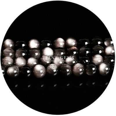Atacado Natural 2A Flor de ameixa Turmalina Redonda Grãos soltos Moonstone Florite Sunstone Grãos espaçadores para jóias
