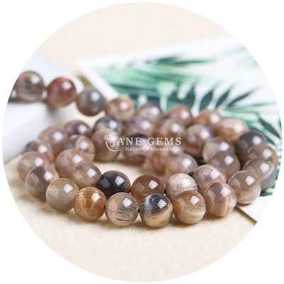 Atacado Natural 2A Flor de ameixa Turmalina Redonda Grãos soltos Moonstone Florite Sunstone Grãos espaçadores para jóias