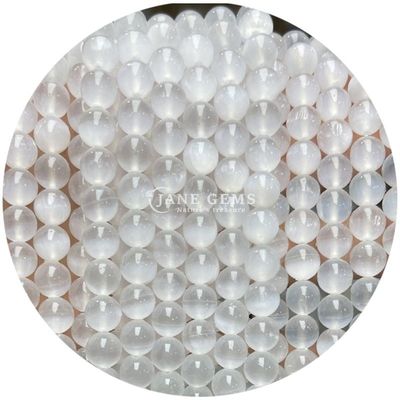 Atacado Natural 2A Flor de ameixa Turmalina Redonda Grãos soltos Moonstone Florite Sunstone Grãos espaçadores para jóias