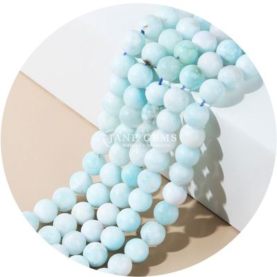 Atacado Natural 2A Flor de ameixa Turmalina Redonda Grãos soltos Moonstone Florite Sunstone Grãos espaçadores para jóias