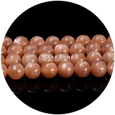 Atacado Natural 2A Flor de ameixa Turmalina Redonda Grãos soltos Moonstone Florite Sunstone Grãos espaçadores para jóias